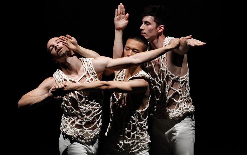 Dancers James Batchelor, Jame Vu Anh Pham and Joshua Mu in Stephanie Lake's award-winning Aorta, choreographed for Chunky Move