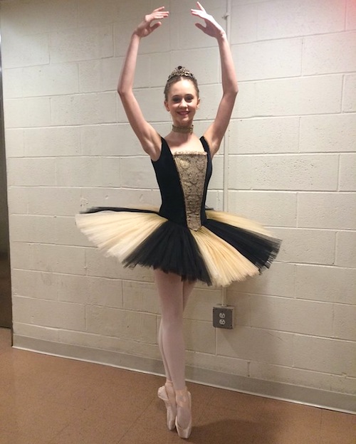 Bianca Scudamore backstage at YAGP 2015