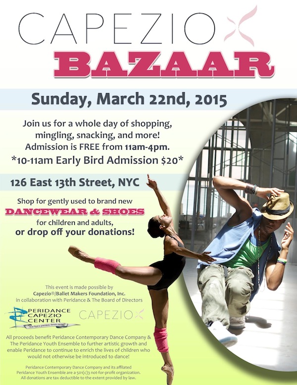 Capezio Bazaar at Peridance Capezio Center in March 2015