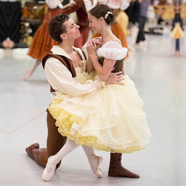 The Australian Ballet's Madeleine Eastoe rehearsing Giselle with Kevin Jackson