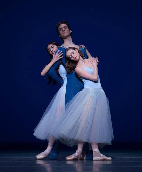 Miles Pertl dancing with Victoria Ananyan and Jurgita Dronina at the Het Nationale Ballet