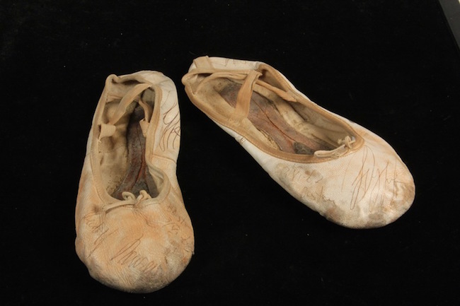 Capezio ballet slippers used by Rudolf Nureyev