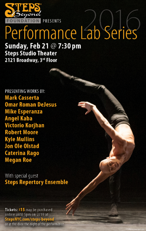 Steps Performance Lab Series stages 12 works - Dance Informa USA