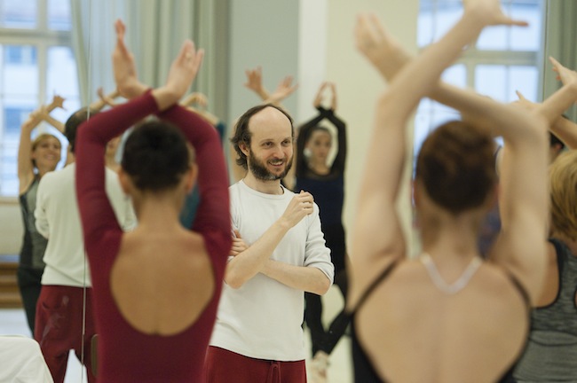 Choreographer Sidi Larbi Cherkaoui with dancers of Stuttgart Ballet