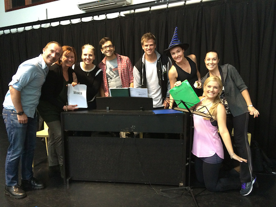 Australian cast and crew of Wicked in Melbourne in April 2014