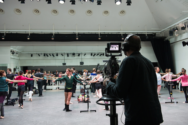 The Royal Ballet being filmed for World Ballet Day LIVE 2014