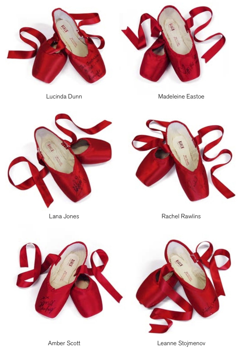 red pointe shoes