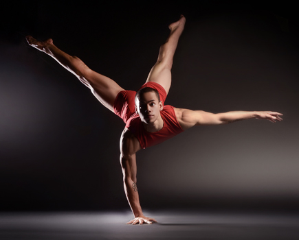 Bruce Wood Dance Project dancer in flying squirrel