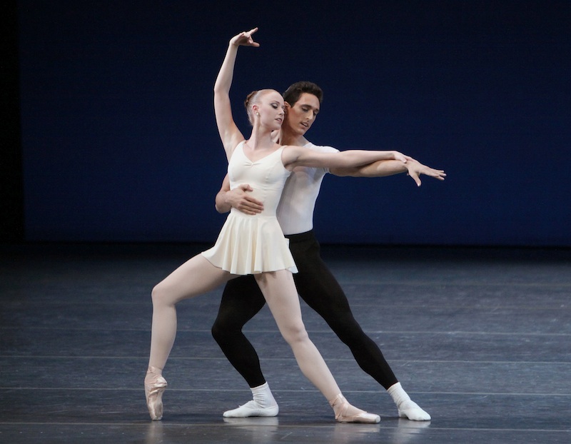 Justin Peck and Teresa Reichlen in George Balanchine's 'Concerto Barocco.' Photo by Paul Kolnik.