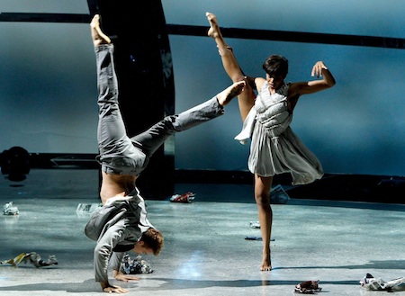 All-star Neil Haskell and top 6 contestant Jasmine Harper in a Contemporary routine