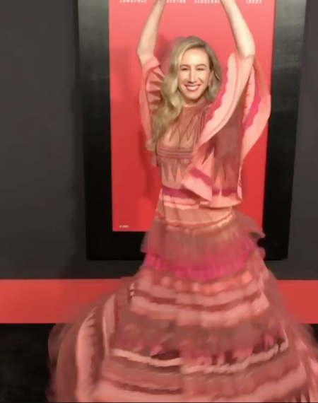 Red Sparrow ballerina at premiere