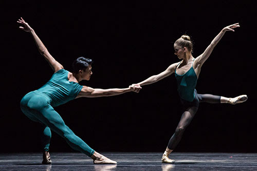 Houston Ballet’s Allison Miller and Chun Wai Chan in a Forsythe work. Photo by Amitava Sarkar.