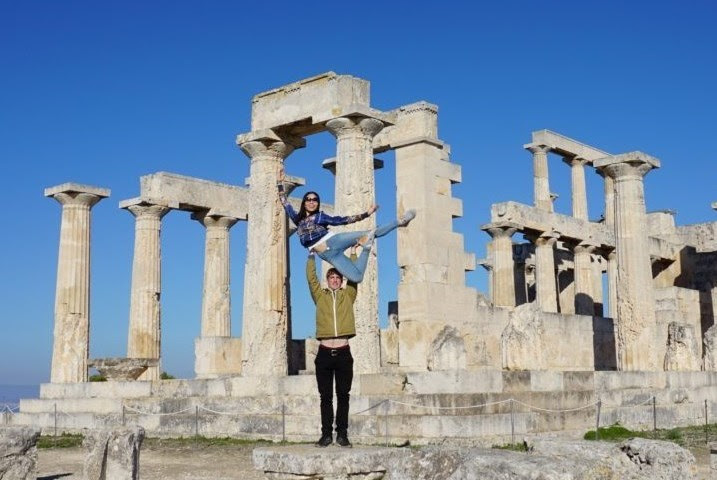 Royal New Zealand Ballet dancers Mayu Tanigaito and Joseph Skelton in Greece