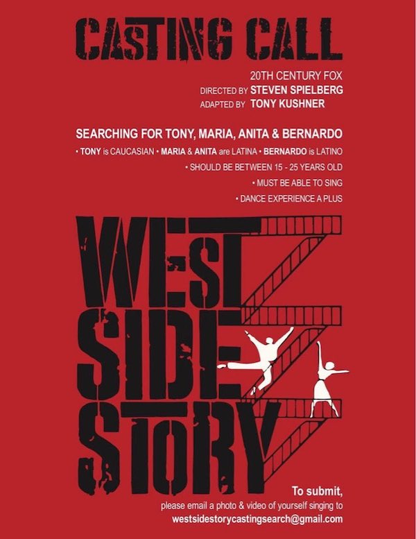 West Side Story film remake casting call