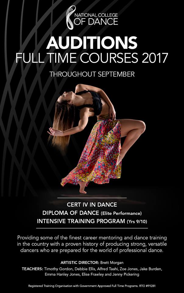 Full time dance auditions NSW 2017