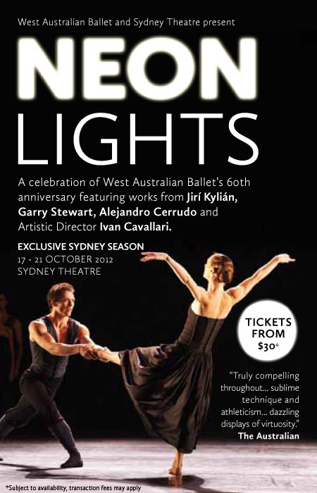 WA Ballet Neon Lights at Sydney Theatre